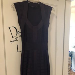 French connection bandage mini dress in navy